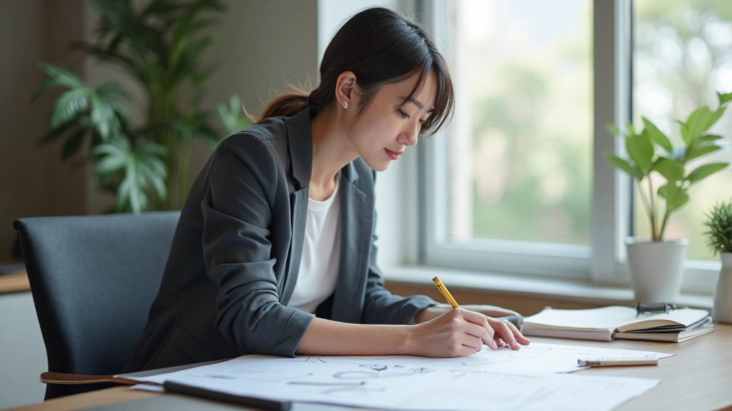 照明計画図を作成する室内デザイナー、異なる照明タイプの配置図、ペンシルと定規